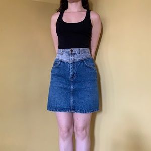 Vintage Western Style Jean Pencil Skirt